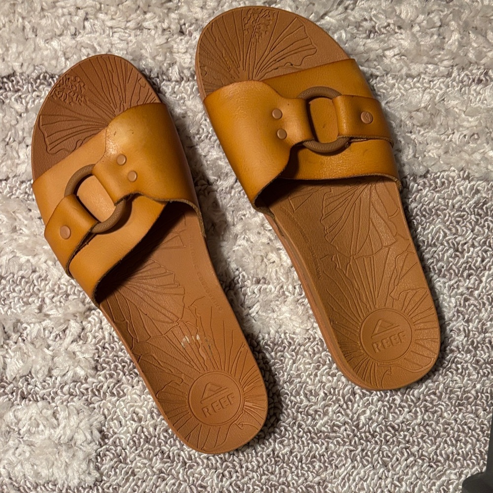 Reef 7.5 Cushion Soho Cruz Tan Slide Sandals